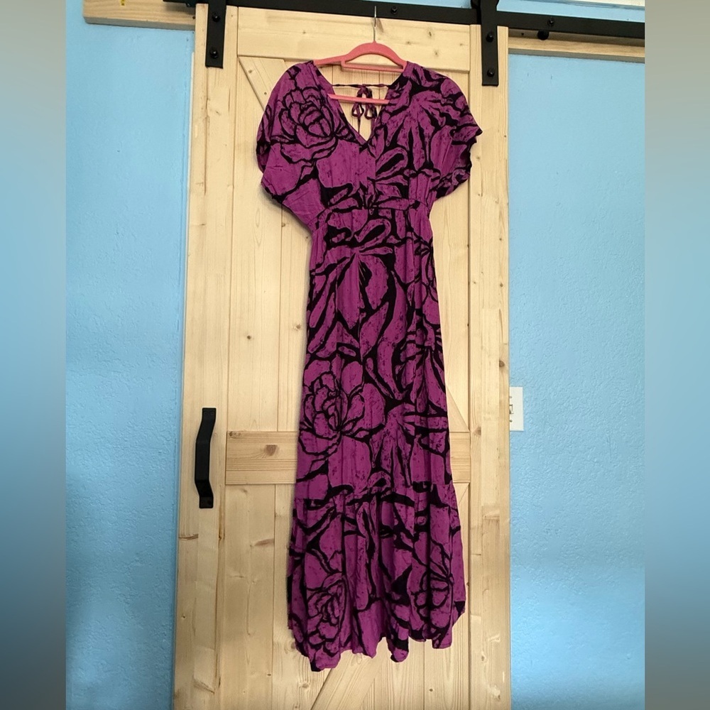TopMark Pink and Black Patterned dresses